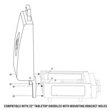 Blackstone 5011 22” Tabletop Griddle Hood, Powder Coated Steel, Black