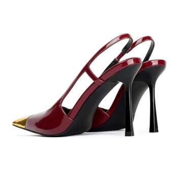 Stylish Vertundy Burgundy Slingback Heels for Women