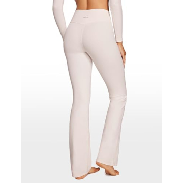Shop INGIA High Waist Mini Flared Leggings in Coconut White
