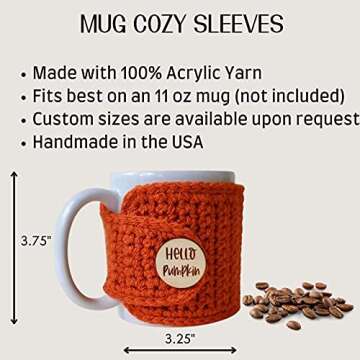 Hello Pumpkin Mug Cozy Sleeve for 11 Ounce Mugs