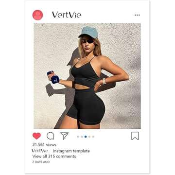 VertVie 3 Pack Backless Sports Bras for Women