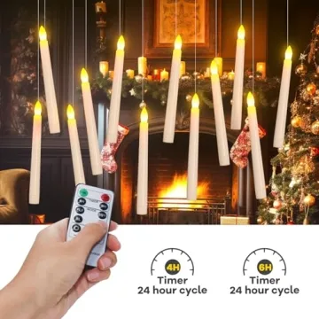PChero Remote-Controlled Flameless Taper Candles for All Occasions