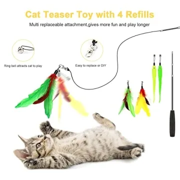 34 PCS Cat Toy Set for Playful Indoor Kitties 34Pcs Cat Toys Kitten Toys
