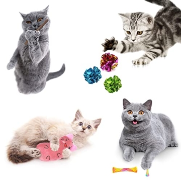 34 PCS Cat Toy Set for Playful Indoor Kitties 34Pcs Cat Toys Kitten Toys