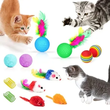 34 PCS Cat Toy Set for Playful Indoor Kitties 34Pcs Cat Toys Kitten Toys