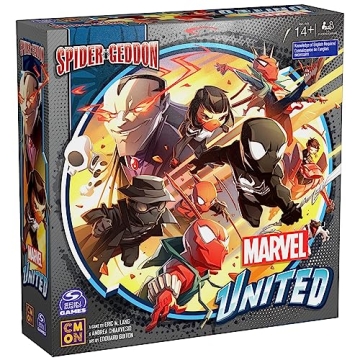 Spin Master Games Marvel United Spider-Geddon Strategy Board Game with Collectible Marvel Figurines ...