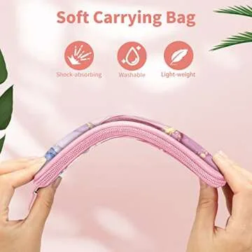 Fintie Pencil Holder Case for Apple Pencil Pro, Apple Pencil (USB-C) & Apple Pencil (1st / 2nd Gen), Soft Neoprene Zipper Carrying Bag Sleeve Pouch for Samsung Stylus, Surface Pen, Dreamy Marble