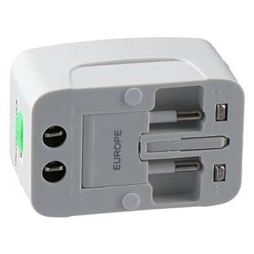 Urjumpea Travel Conversion Plug Copper Durable ABS Multifunctional Adapter Portable US EU & UK Plugs...
