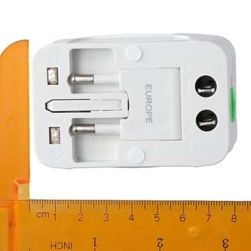 Urjumpea Travel Conversion Plug Copper Durable ABS Multifunctional Adapter Portable US EU & UK Plugs International Power Adapter Plug Electronic Product