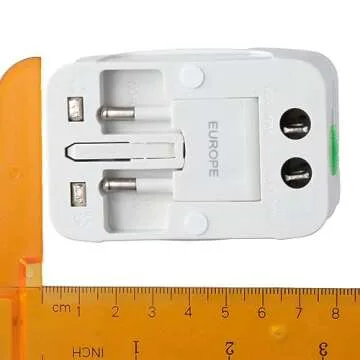 Urjumpea Travel Conversion Plug Copper Durable ABS Multifunctional Adapter Portable US EU & UK Plugs International Power Adapter Plug Electronic Product