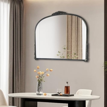 OUSHUAI Antique Gold Vintage Mirror for Home Decor