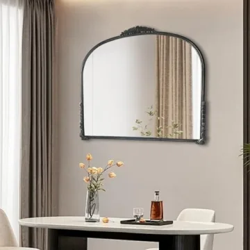 OUSHUAI Antique Gold Vintage Mirror for Home Decor