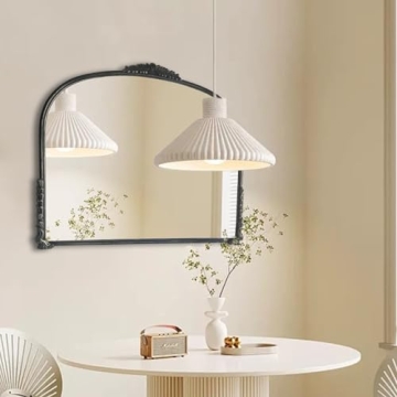 OUSHUAI Antique Gold Vintage Mirror for Home Decor