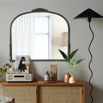 OUSHUAI Antique Gold Vintage Mirror for Home Decor