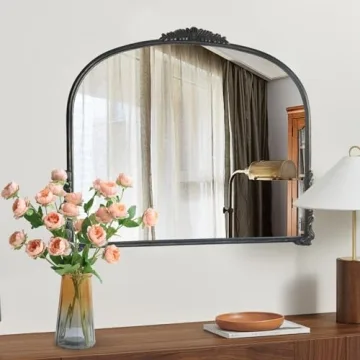 OUSHUAI Antique Gold Vintage Mirror for Home Decor