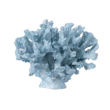 CC Home Furnishings Faux Ocean Coral Tabletop Statue - 10" - Blue