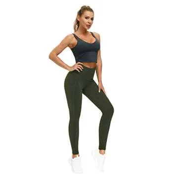 Women’s High Waist Yoga Pants with Pockets for Comfortable Workouts