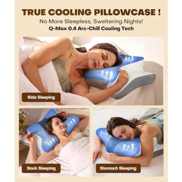 Cozyplayer Cooling Cervical Neck Pillow for Sleep Relief