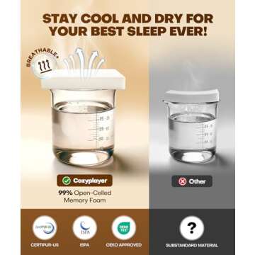 Cozyplayer Cooling Cervical Neck Pillow for Sleep Relief