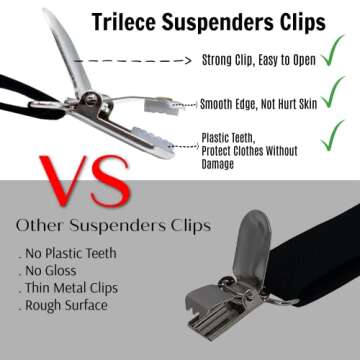 Trilece Red Suspenders - Adjustable Y Back Style for All