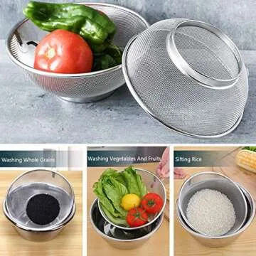 Stainless Steel Colander Set for Kitchen Straining Needs