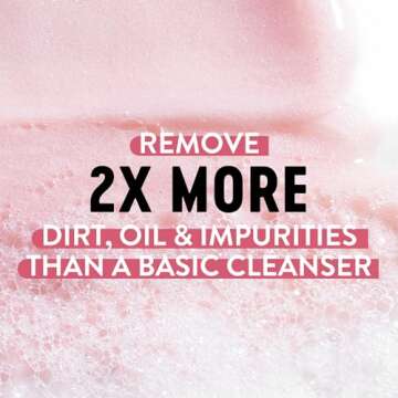 Bioré Rose Quartz & Charcoal Face Cleanser for Energized Skin