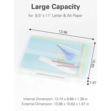 Denkee Large Paper Storage Box for Easy Organization