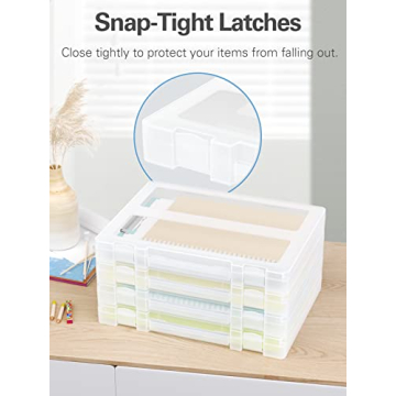 Denkee Large Paper Storage Box for Easy Organization