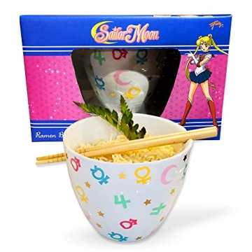 JUST FUNKY Magical Sailor Moon Ramen Bowl Set! Perfect for Fans of the Sailor Scouts! Officially Lic...