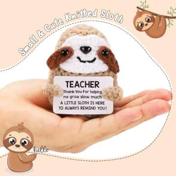 MBL Teacher Appreciation Thank You - Creative Crochet Sloth Gifts for Teachers and Educators