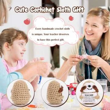 Handmade Crochet Sloth Gift for Teacher Appreciation