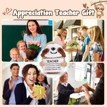 Handmade Crochet Sloth Gift for Teacher Appreciation