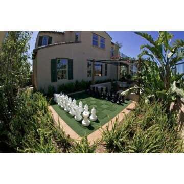 Giant Chess Set - 25" King - Premium Black/White Pieces