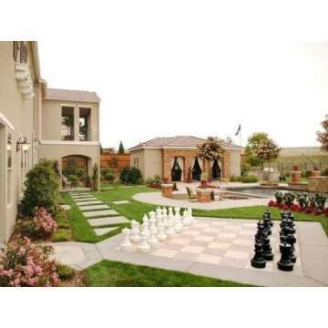 Giant Chess Set - 25" King - Premium Black/White Pieces