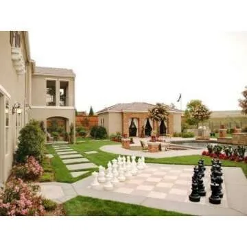 Giant Chess Set - 25" King - Premium Black/White Pieces