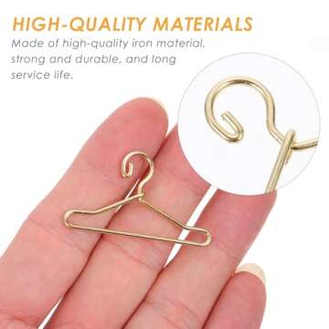 50Pcs Mini Metal Doll Clothes Hangers for Creative Play