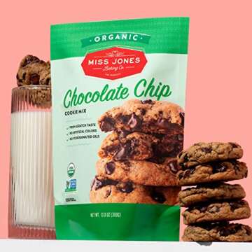 Miss Jones Baking Organic Cookie Mix, Non-GMO, Vegan-Friendly, Packed with Morsels: Sea Salt Chocolate Chip (Pack of 3)