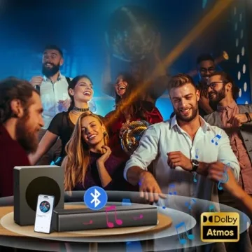 GEOYEAO Sound Bar with Subwoofer – 200W Dolby Atmos