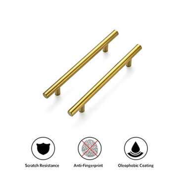 Ravinte Stylish 25 Pack 7.38" Brass Cabinet Pulls