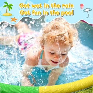 Extra Large Splash Pad for Kids and Dogs - 87" Fun