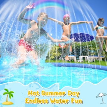 Extra Large Splash Pad for Kids and Dogs - 87" Fun