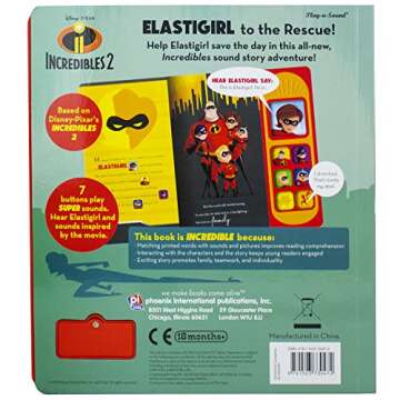 Incredibles 2 Sound Book for Kids - Fun & Interactive