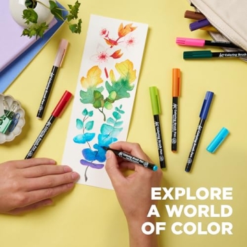 Vibrant Sakura Koi Brush Pens for Art Enthusiasts - 12 Pack