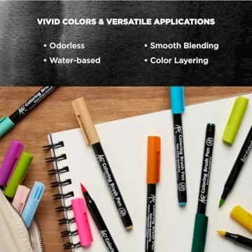Vibrant Sakura Koi Brush Pens for Art Enthusiasts - 12 Pack