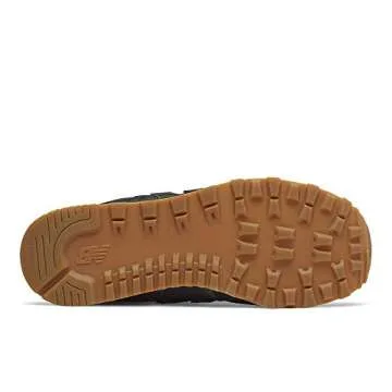 New Balance Kids 574 V1 70s Racing Lace-up Sneaker, Black/Earth Red, 9 US Unisex Toddler