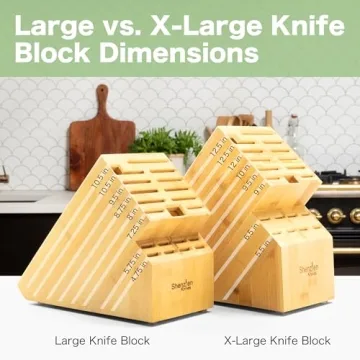 Stylish 20 Slot Bamboo Knife Block for Every Kitchen