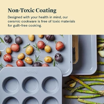 Caraway Nonstick Ceramic Bakeware Set Eco-Friendly 11-Piece