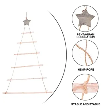 COHEALI DIY Hanging Ladder Home Ornaments for Christmas