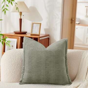 Luxury COCOPLOCEUS Velvet Pillow Cover - 24x24 Army Green