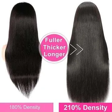 ALI PANDA 210% Density 30 Inch 13x6 Lace Front Wigs Human Hair Straight HD Lace Frontal Wigs Human Hair Pre Plucked With Baby Hair Brazilian Virgin 100% Human Hair Wigs For Black Women
